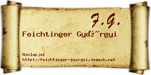 Feichtinger Györgyi névjegykártya